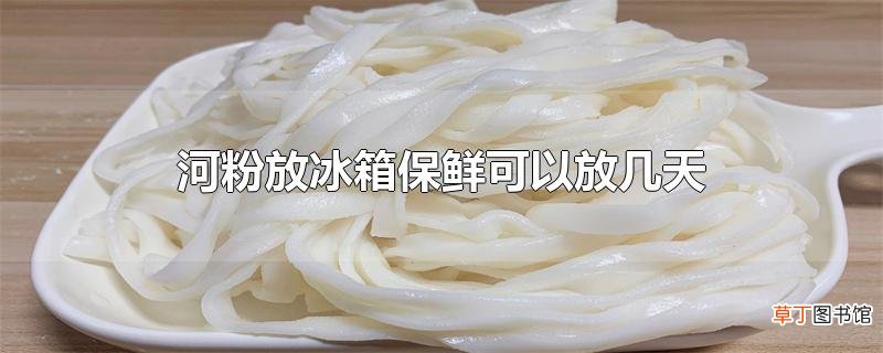 河粉放冰箱保鲜可以放几天