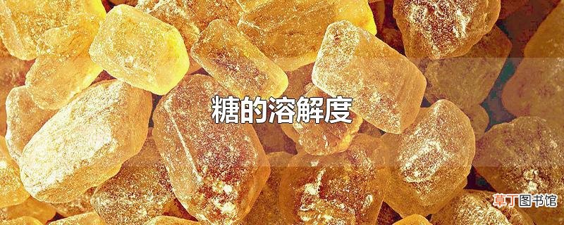 糖的溶解度
