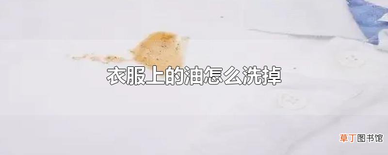 衣服上的油怎么洗掉