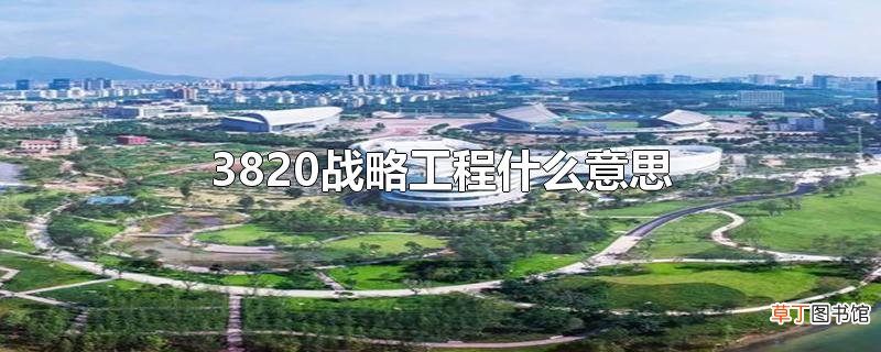 3820战略工程什么意思