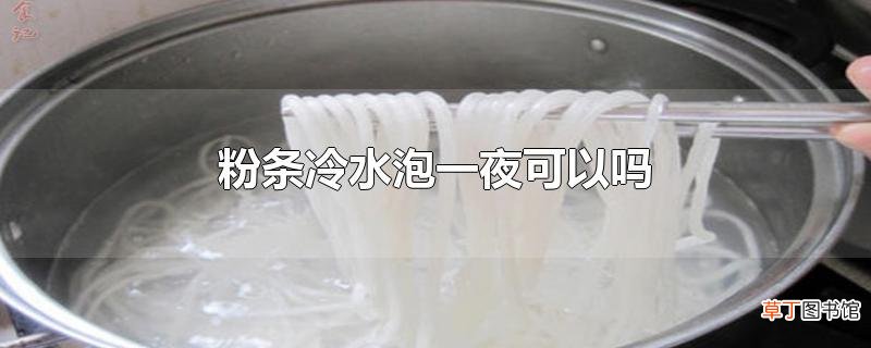 粉条冷水泡一夜可以吗