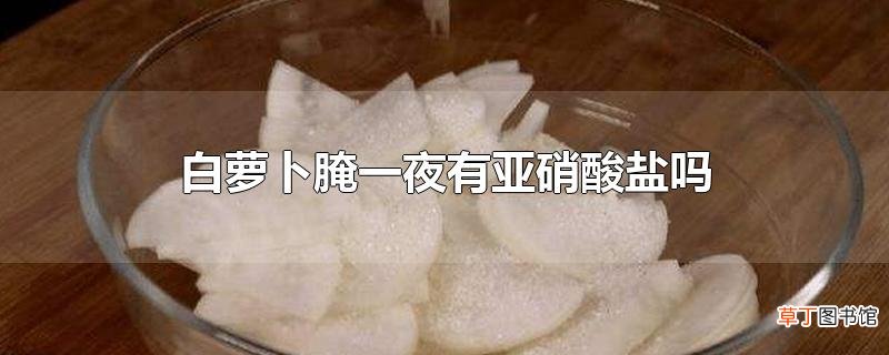 白萝卜腌一夜有亚硝酸盐吗