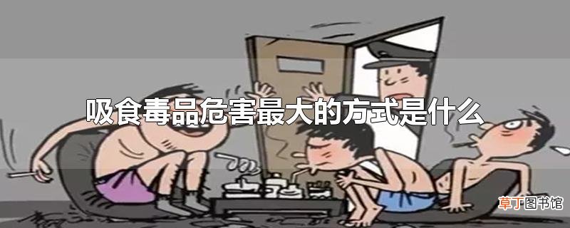 吸食毒品危害最大的方式是什么