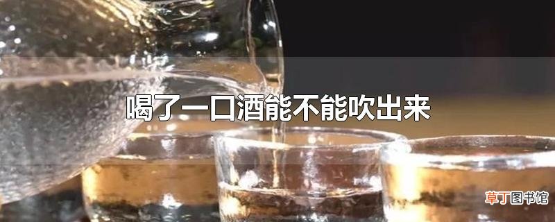 喝了一口酒能不能吹出来