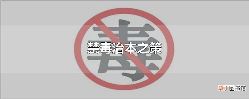 禁毒治本之策
