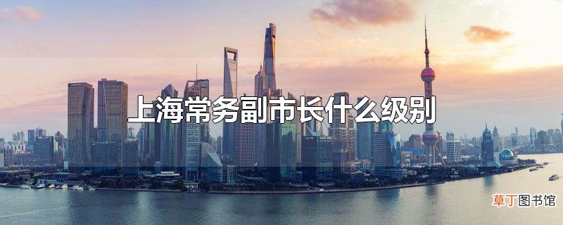 上海常务副市长什么级别