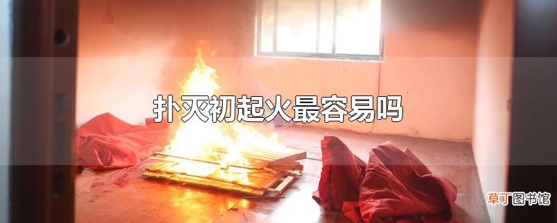 扑灭初起火最容易吗