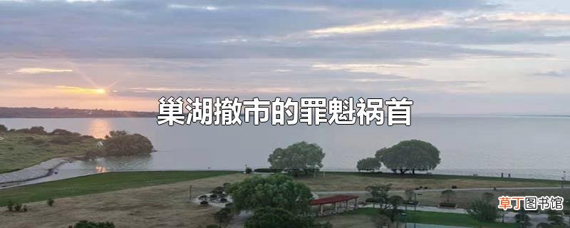 巢湖撤市的罪魁祸首