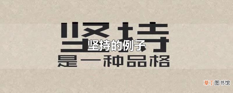 坚持的例子