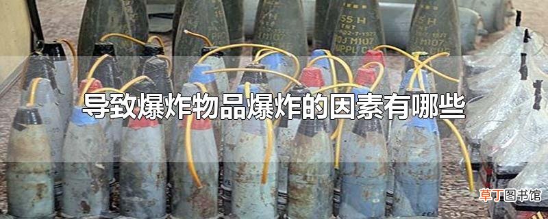 导致爆炸物品爆炸的因素有哪些