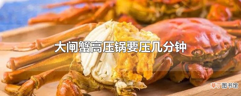 大闸蟹高压锅要压几分钟