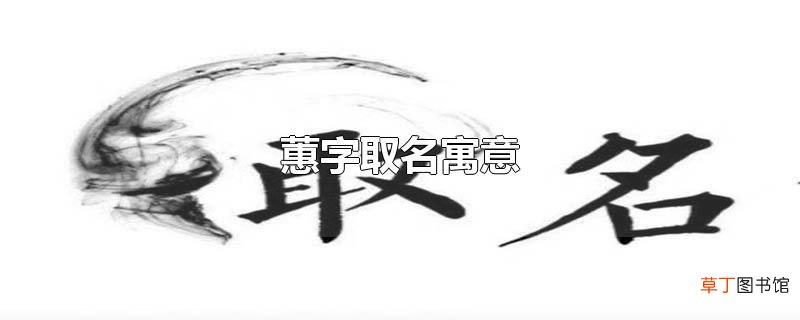 蕙字取名寓意