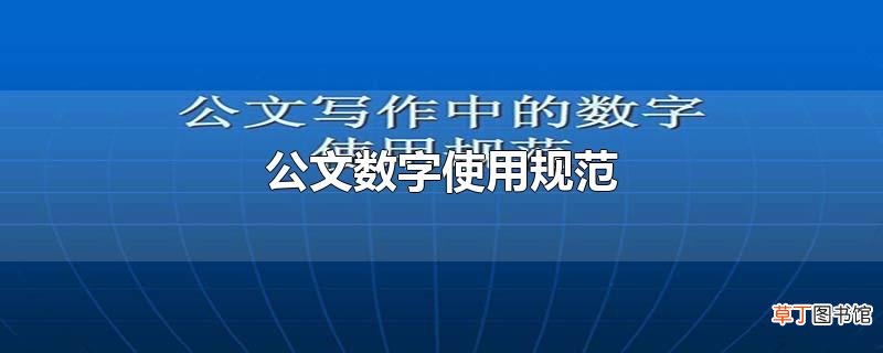 公文数字使用规范
