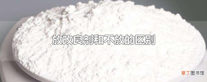 放改良剂和不放的区别
