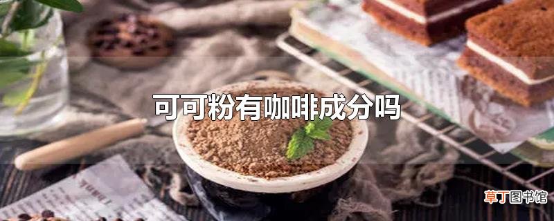 可可粉有咖啡成分吗