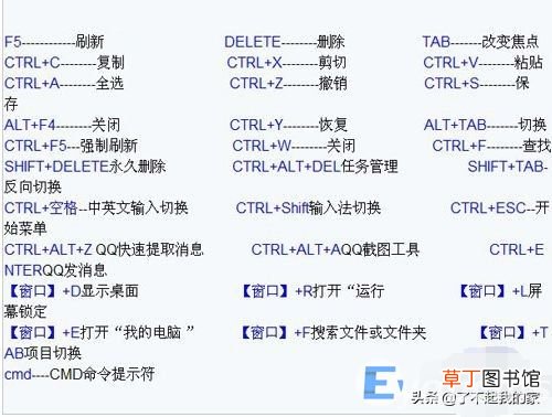 电脑键盘快捷键大全一览表图 键盘上所有的快捷键