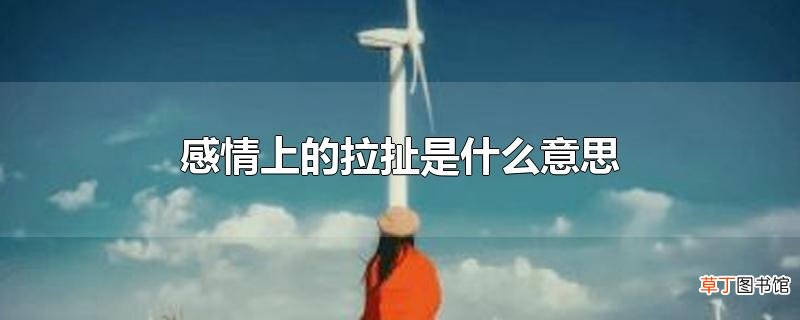 感情上的拉扯是什么意思