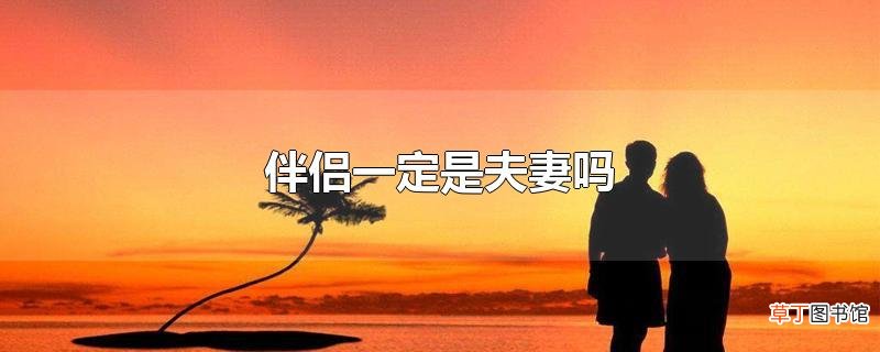 伴侣一定是夫妻吗