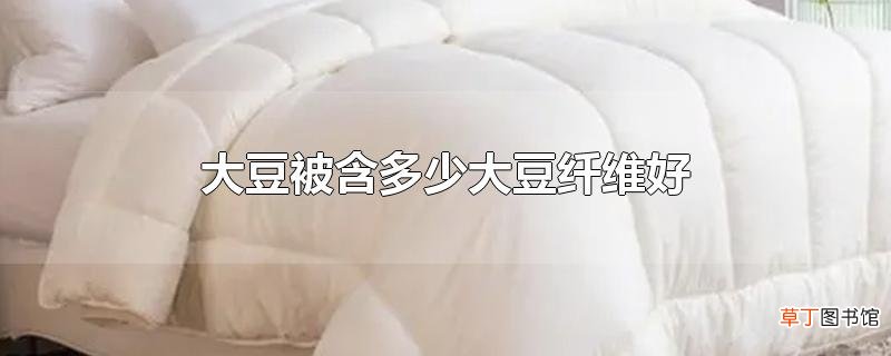 大豆被含多少大豆纤维好