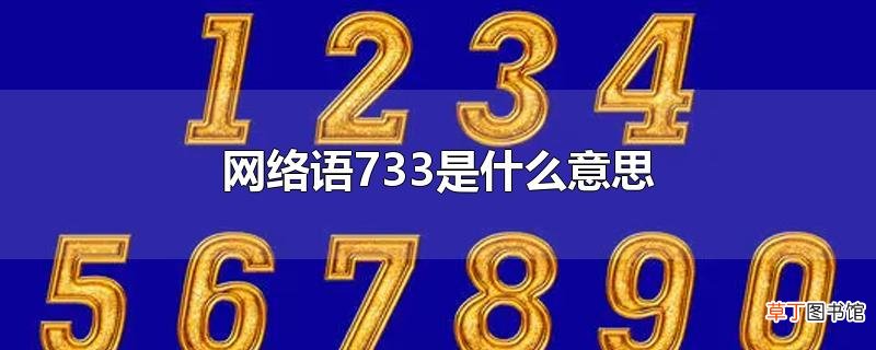 网络语733是什么意思