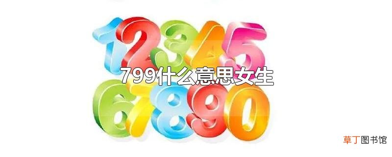 799什么意思女生