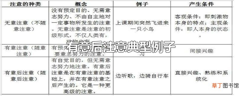 有意后注意典型例子