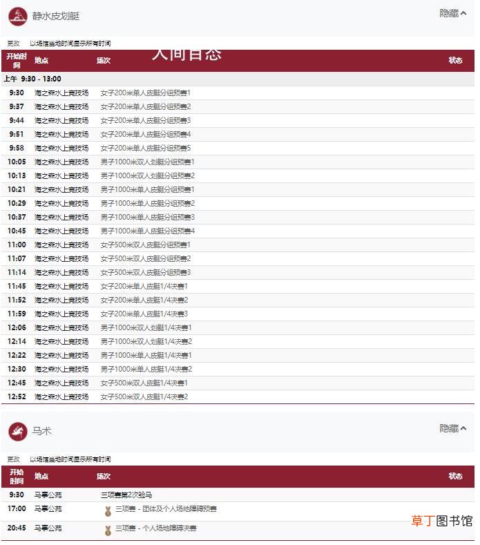 2021年东京奥运会8月2日比赛项目一览 2021年东京奥运会8月2日比赛详细赛程