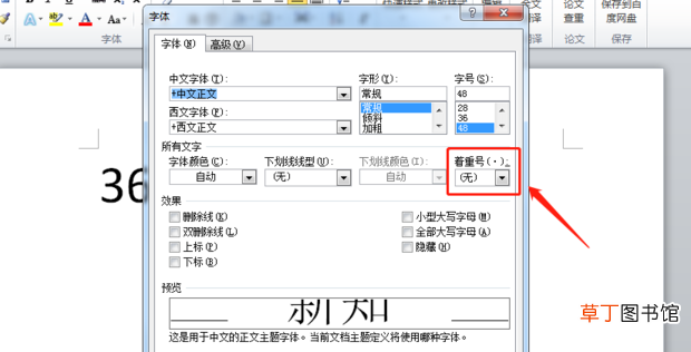怎么给文字添加着重号