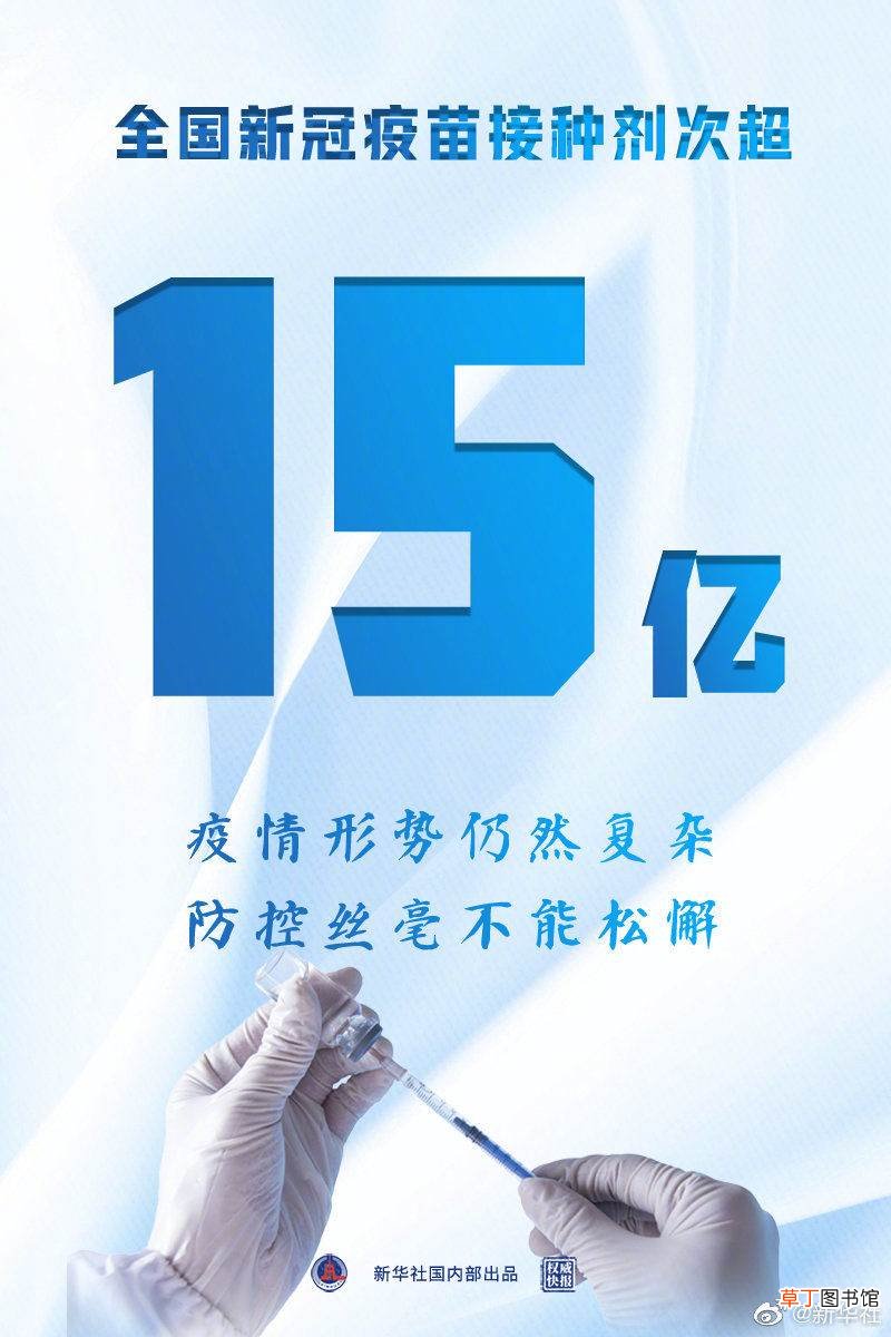 全国新冠疫苗接种剂次超15亿