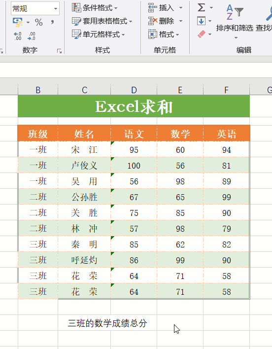 excel表格自动求和和下拉求和不一样 excel表格自动求和