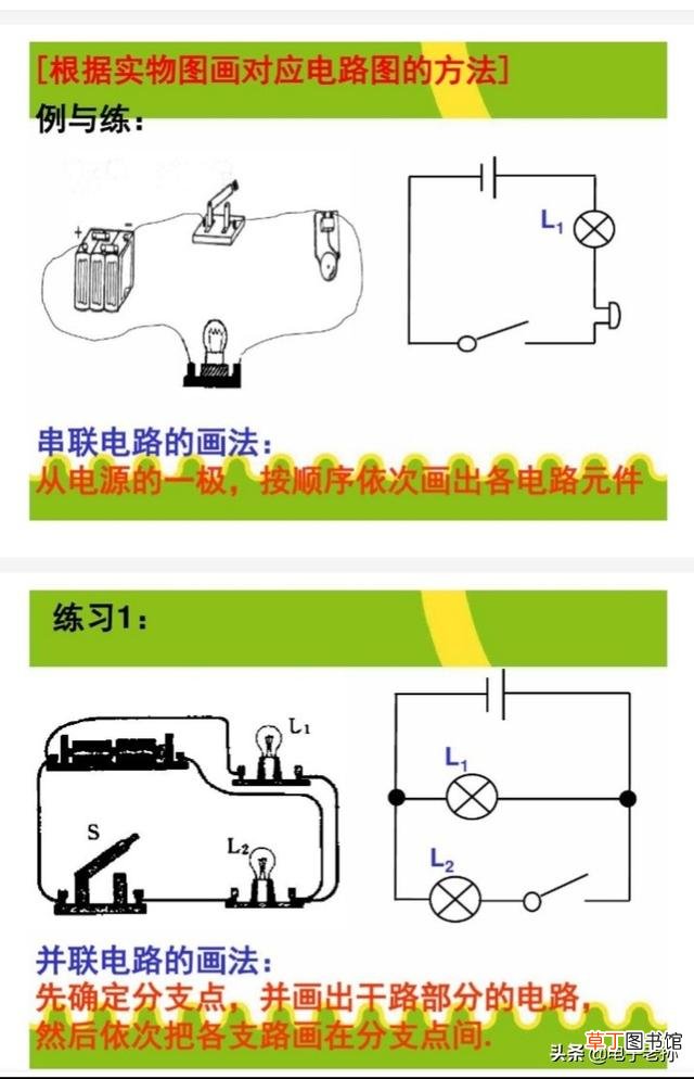 电路图怎么画实物图 电路图怎么画