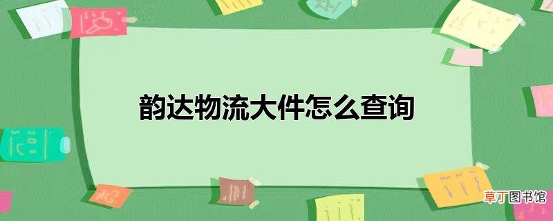 韵达物流大件怎么查询