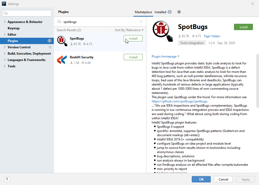 使用 SpotBugs 找出你代码中的bug问题 IDEA