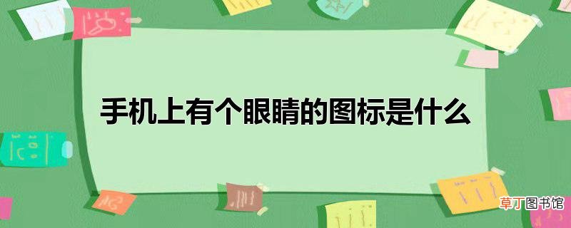 手机上有个眼睛的图标是什么