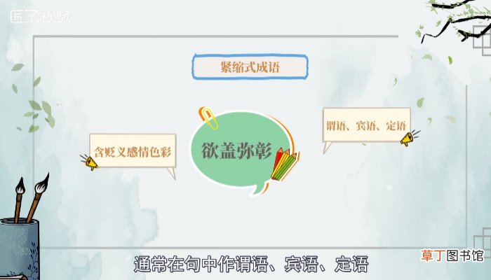 欲盖弥彰是什么意思
