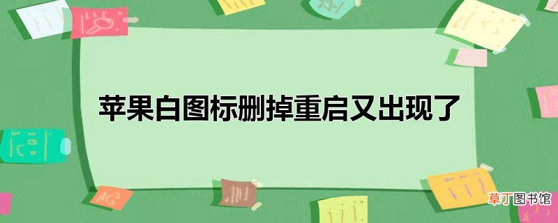 苹果白图标删掉重启又出现了