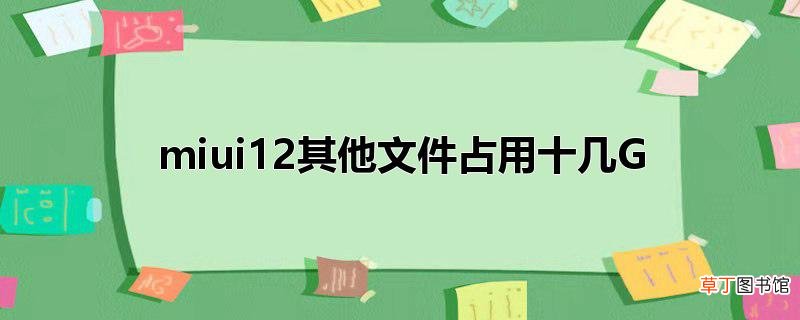 miui12其他文件占用十几G