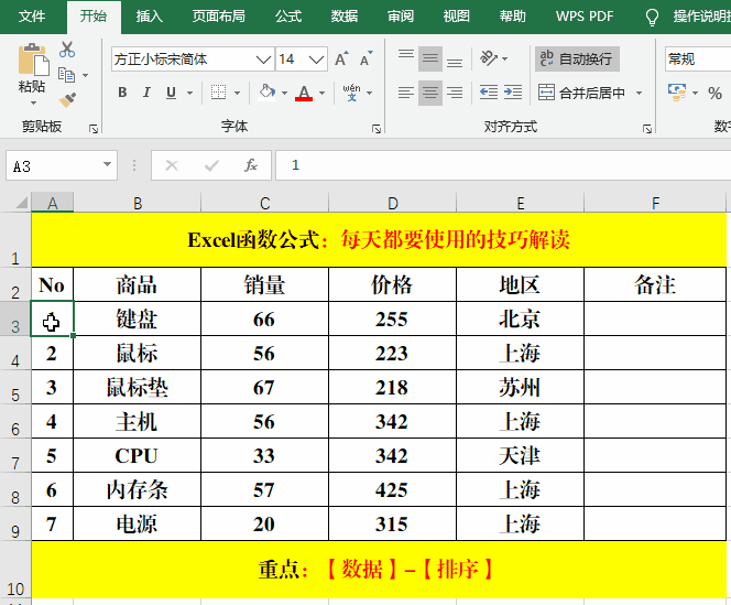 excel排序怎么排名次rank excel排序怎么排名次