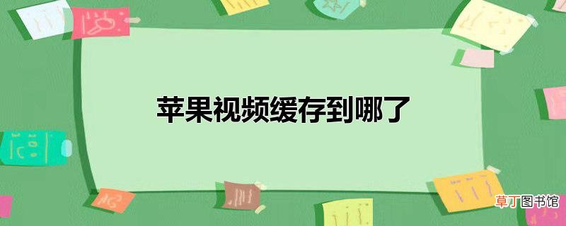 苹果视频缓存到哪了