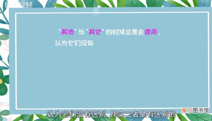 其它与其他的区别