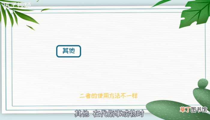 其它与其他的区别