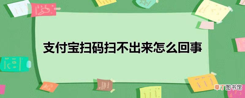 支付宝扫码扫不出来怎么回事