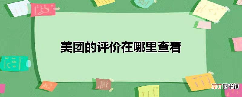 美团的评价在哪里查看