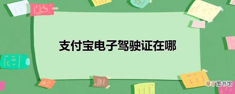 支付宝电子驾驶证在哪
