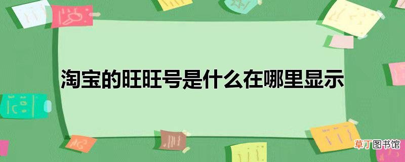 淘宝的旺旺号是什么在哪里显示
