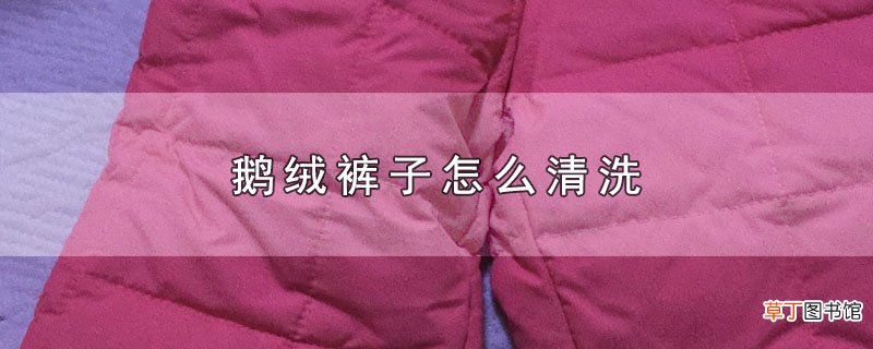鹅绒裤子怎么清洗