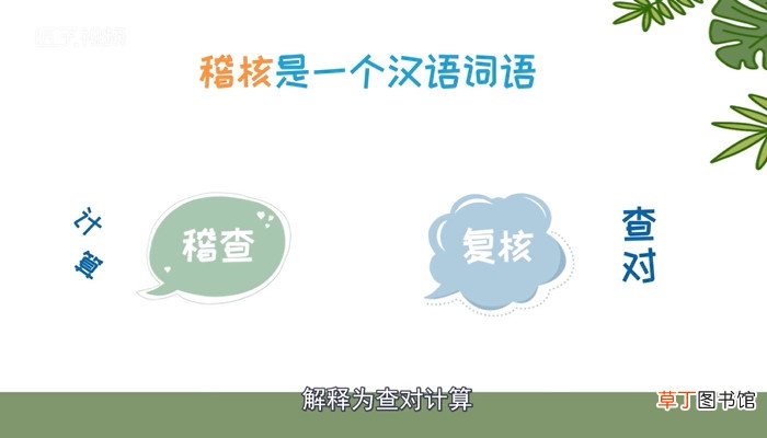 稽核是什么意思