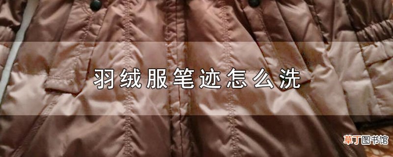 羽绒服笔迹怎么洗