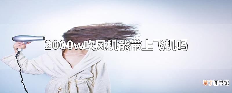 2000w吹风机能带上飞机吗
