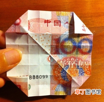 用钱折玫瑰花步骤图